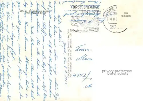 AK / Ansichtskarte Juist_Nordseebad Duenen Strand und Meer Juist_Nordseebad