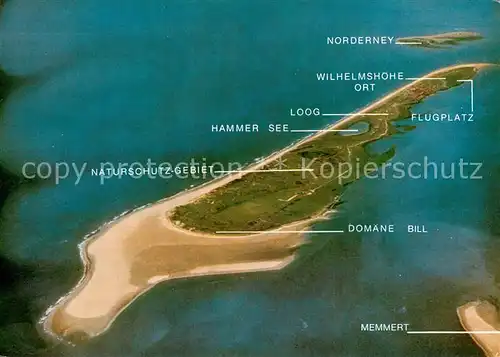 AK / Ansichtskarte Juist_Nordseebad mit Inseln Norderney und Memmert Juist_Nordseebad