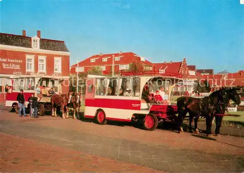 AK / Ansichtskarte Juist_Nordseebad Pferdebus Juist_Nordseebad