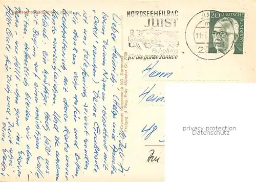 AK / Ansichtskarte Juist_Nordseebad mit Inseln Norderney und Memmert Juist_Nordseebad