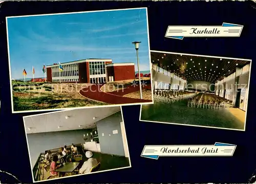 AK / Ansichtskarte Juist_Nordseebad Kurhalle Saal Restaurant Juist_Nordseebad