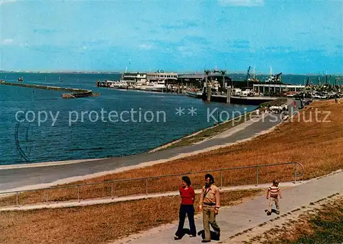 AK / Ansichtskarte Norddeich__Norden_Nordseebad Schiffsanleger Promenade 