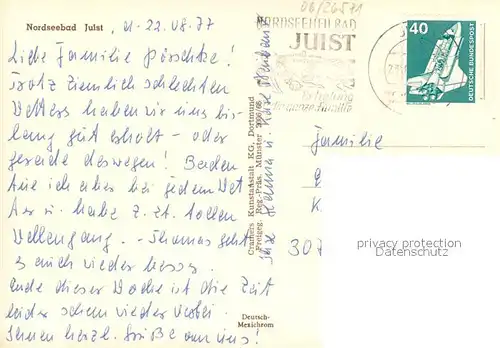 AK / Ansichtskarte Juist_Nordseebad Teilansicht Inseldorf Kurzentrum Wasserturm Strand Juist_Nordseebad