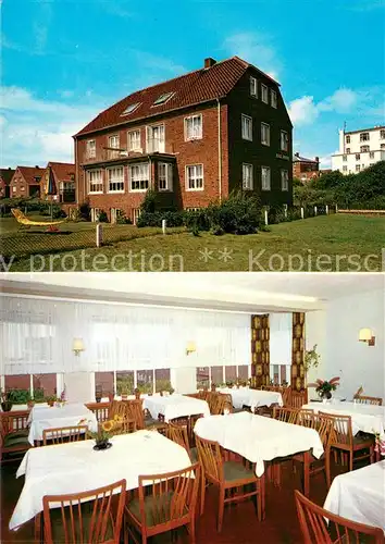 AK / Ansichtskarte Juist_Nordseebad Haus Talita Gastraum Juist_Nordseebad