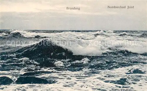 AK / Ansichtskarte Juist_Nordseebad Brandung Juist_Nordseebad