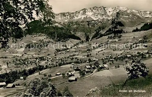 AK / Ansichtskarte Amden_SG Panorama mit Mattstock Amden_SG