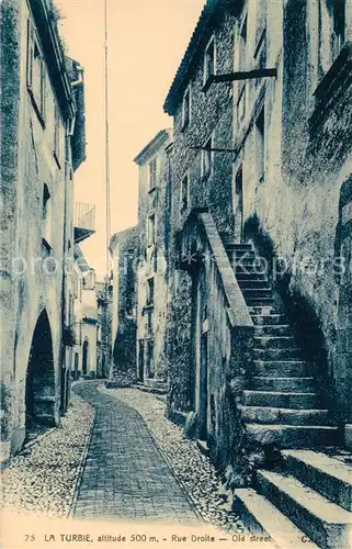 AK / Ansichtskarte La_Turbie_06 Rue Droite 