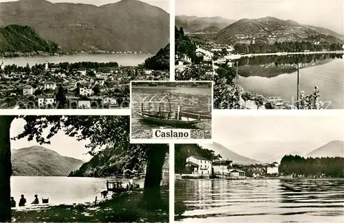 AK / Ansichtskarte Caslano Teilansichten Seepartien Caslano