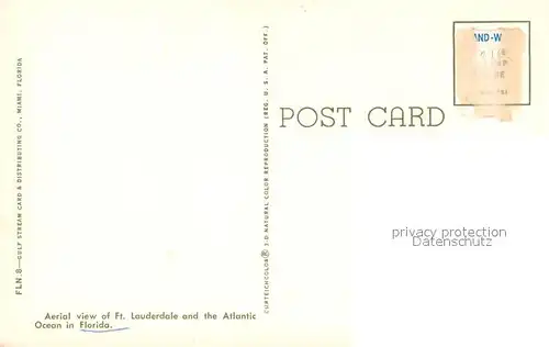 AK / Ansichtskarte Fort_Lauderdale_Florida Aerial view with the Atlantic Ocean  