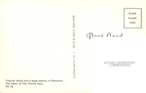 AK / Ansichtskarte Marathon_Florida Aerial view 