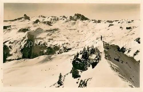 AK / Ansichtskarte Flumserberg_SG Blick vom Prodkamm gegen Spitzmeilen 