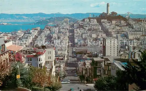 AK / Ansichtskarte San_Francisco_California From thetop ofRussian Hill one may view Telegraph Hill with the Coit Tower 
