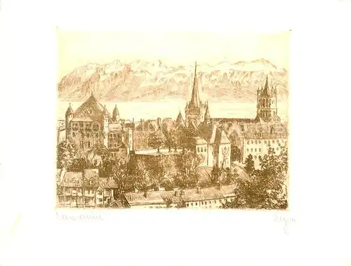 AK / Ansichtskarte Lausanne_VD Kirche Schloss  Lausanne VD
