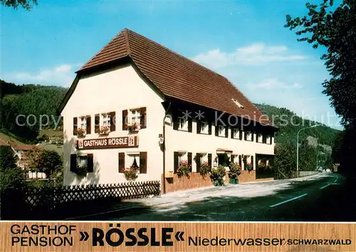 AK / Ansichtskarte Niederwasser Gasthof Pension Roessle Niederwasser