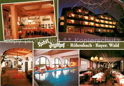 AK / Ansichtskarte Roehrnbach Hotel Jagdhof Gastraeume Hallenbad Roehrnbach