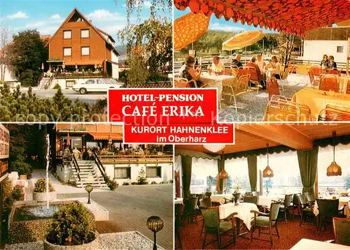 AK / Ansichtskarte Goslar Hotel Pension Cafe Erika Terrasse Gastraum Goslar