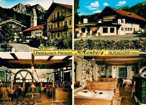 AK / Ansichtskarte Nussdorf_Inn Restaurant Pension Heuberg Gastraeume Nussdorf Inn