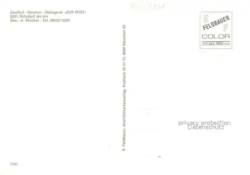 AK / Ansichtskarte Rohrdorf_Inn Gasthof zur Post Gaststube Theke Rohrdorf Inn