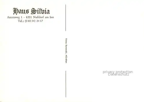 AK / Ansichtskarte Nussdorf_Inn Haus Silvia Gaststube Zimmer Nussdorf Inn