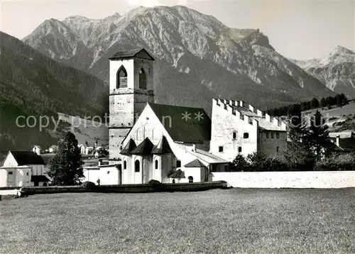 AK / Ansichtskarte Grischun Clastra Muestair cun Piz Lad Klosterkirche Alpen Grischun