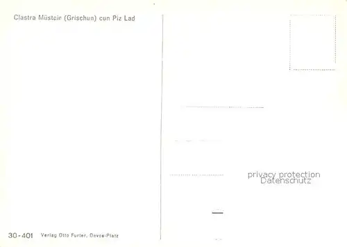 AK / Ansichtskarte Grischun Clastra Muestair cun Piz Lad Klosterkirche Alpen Grischun