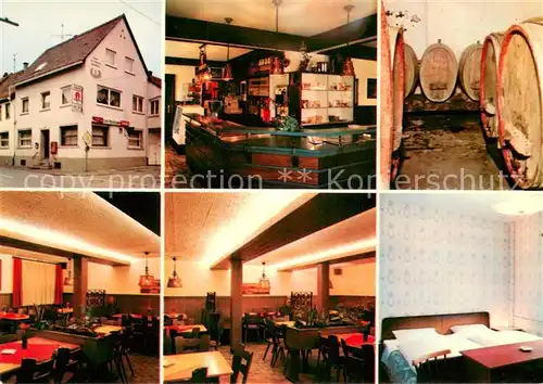AK / Ansichtskarte Woerrstadt Cafe Restaurant Fritz Bar Weinfaesser Gastraeume Zimmer Woerrstadt