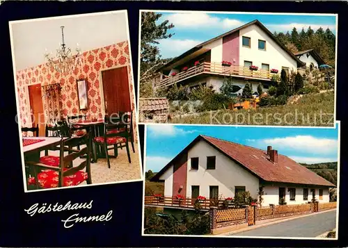 AK / Ansichtskarte Frammersbach Gaestehaus Emmel Gaststube Frammersbach