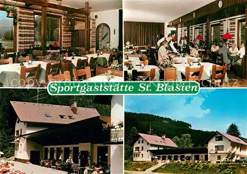AK / Ansichtskarte St_Blasien Sportgaststaette Jehle Gastraeume Terrasse St_Blasien