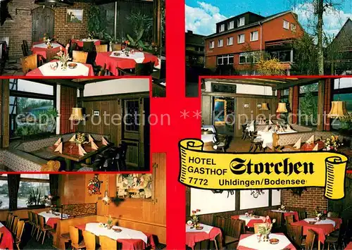 AK / Ansichtskarte Uhldingen Muehlhofen Hotel Gasthof Storchen Gastraeume  Uhldingen Muehlhofen