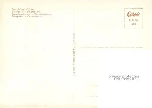 AK / Ansichtskarte Kniebis_Freudenstadt Cafe Guenter Fliegeraufnahme Bar Gastraeume Kniebis_Freudenstadt