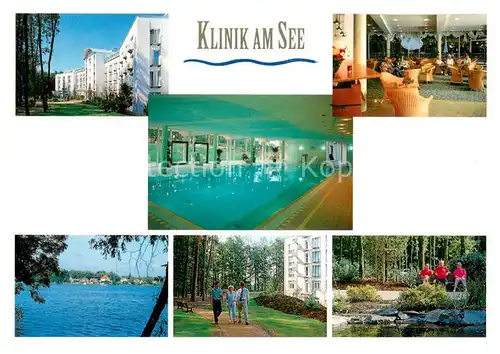 AK / Ansichtskarte Ruedersdorf_Berlin Klinik am See Foyer Seepartie Park Hallenbad Ruedersdorf Berlin