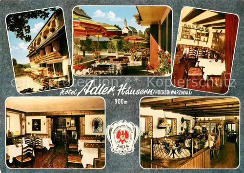 AK / Ansichtskarte Haeusern_Schwarzwald Hotel Adler Terrasse Gastraeume Haeusern Schwarzwald