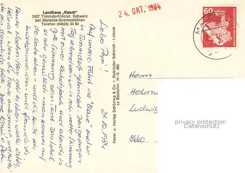 AK / Ansichtskarte Malente Gremsmuehlen Landhaus Kasch Gastraeume Bar Malente Gremsmuehlen