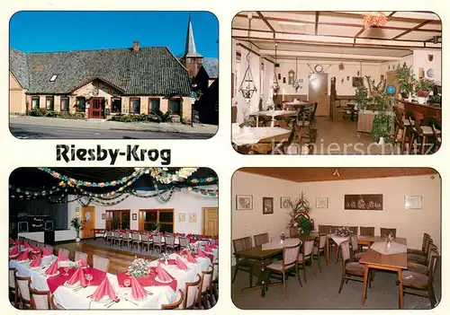 AK / Ansichtskarte Rieseby Riesby Krog Speiserestaurant Cafe Gastraeume Rieseby