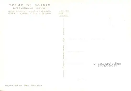 AK / Ansichtskarte Brescia_Lombardia Terme di Boario Valle Camonica Minigolf 