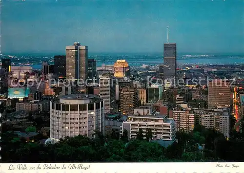 AK / Ansichtskarte Montreal_Quebec La Ville vue du Belvedere du Mt Royal Montreal Quebec