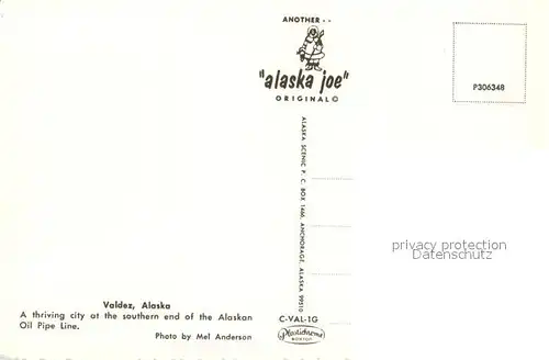 AK / Ansichtskarte Valdez_Alaska Aerial view Valdez_Alaska