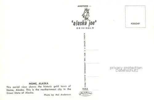 AK / Ansichtskarte Nome_Alaska Aerial view 