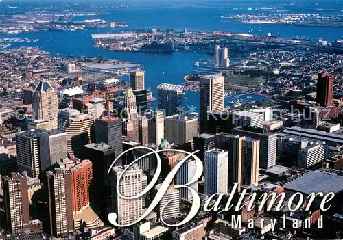 AK / Ansichtskarte Baltimore_Maryland Downtown Baltimore Aerial view 