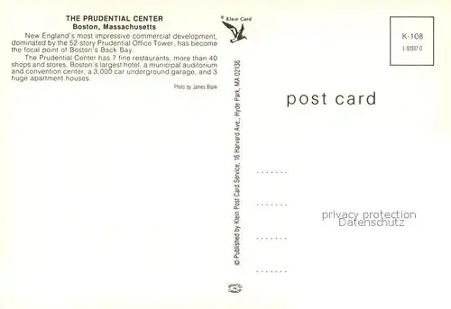 AK / Ansichtskarte Boston_Massachusetts The Prudential Center  