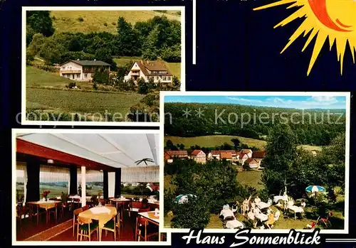 AK / Ansichtskarte Reddinghausen Pension Cafe Speisehaus Gastraum Gartenterrasse 