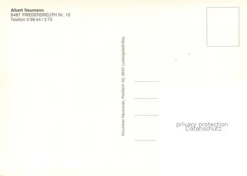 AK / Ansichtskarte Friedersreuth Viehherde Bauernhof Neumann Bauernhaus Ferienhaus Badeweiher Friedersreuth