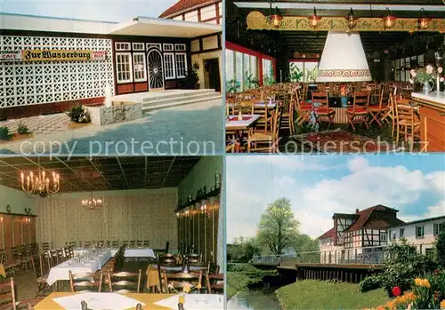 AK / Ansichtskarte Harpstedt Restaurant Zur Wasserburg Gastraeume Harpstedt