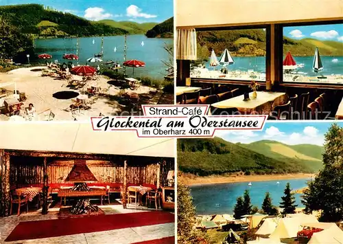 AK / Ansichtskarte Odertalsperre Strand Cafe Glockental am Oderstausee Gastraum Campingplatz Odertalsperre