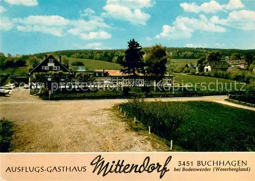 AK / Ansichtskarte Buchhagen Ausflugsgasthaus Mittendorf Buchhagen
