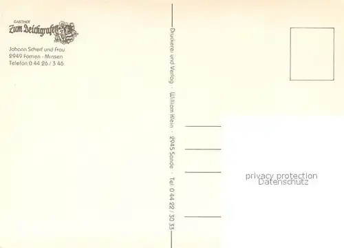 AK / Ansichtskarte Minsen_Foerrien Gasthof Zum Deichgrafen Gaststube Speisesaal Strandpartie 