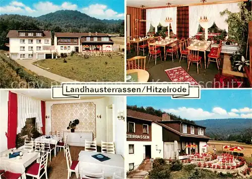 AK / Ansichtskarte Hitzelrode Landhausterrassen Hitzelrode Gastraeume Terrasse Hitzelrode