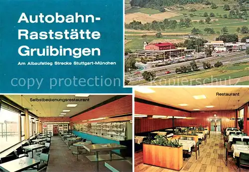 AK / Ansichtskarte Gruibingen Autobahn Raststaette Restaurants Gruibingen