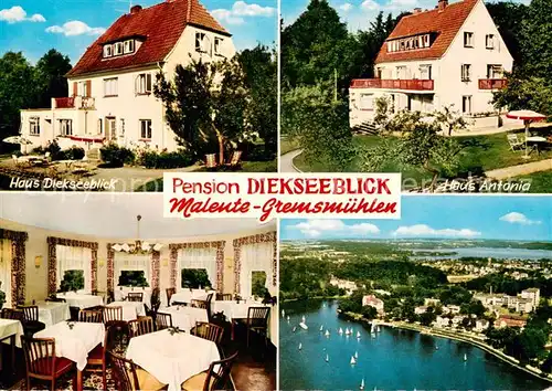 AK / Ansichtskarte Malente Gremsmuehlen Pension Diekseeblick Gaststube Haus Antonia Diekseepanorama Malente Gremsmuehlen