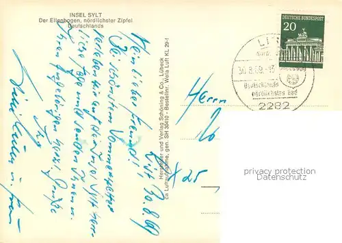 AK / Ansichtskarte Insel_Sylt Ellenbogen noerdlichster Zipfel der Insel Insel_Sylt